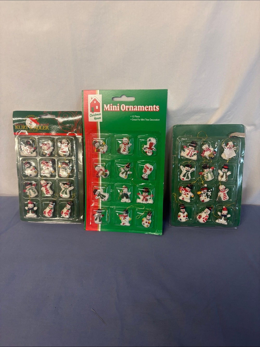Mini Ornaments Holiday Set - Lot of 3